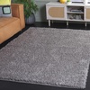 image:imageSAFAVIEH Lindsay Shag Collection Round Rug  67 Round Pink Contemporary Design Ideal for High Traffic Areas in Living Room Bedroom amp Dining Room LNS560U7RDark Grey