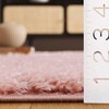 image:imageSAFAVIEH Lindsay Shag Collection Round Rug  67 Round Pink Contemporary Design Ideal for High Traffic Areas in Living Room Bedroom amp Dining Room LNS560U7RPink