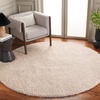 image:imageSAFAVIEH Lindsay Shag Collection Round Rug  67 Round Pink Contemporary Design Ideal for High Traffic Areas in Living Room Bedroom amp Dining Room LNS560U7RBeige