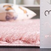 image:imageSAFAVIEH Lindsay Shag Collection Round Rug  67 Round Pink Contemporary Design Ideal for High Traffic Areas in Living Room Bedroom amp Dining Room LNS560U7RPink