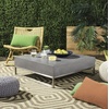 image:imageSAFAVIEH Outdoor Collection Eartha Modern Dark Grey Concrete Coffee Table Fully Assembled