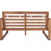 image:imageSAFAVIEH Outdoor Collection Emiko Natural Acacia WoodBeige Cushion BenchNaturalBeige