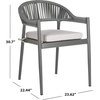 image:imageSAFAVIEH Outdoor Collection Greer Grey Stackable Rope Chair Set of 2