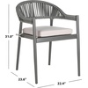 image:imageSAFAVIEH Outdoor Collection Greer Grey Stackable Rope Chair Set of 2