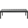 image:imageSAFAVIEH Outdoor Couture Patio Furniture Guam Black Aluminum Slatted Coffee TableBlack