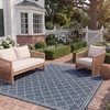 image:imageSAFAVIEH Washable Rug Outdoor Courtyard Collection  53 x 77 Pink amp Beige NonShedding amp Easy Cleaning Ideal for Patio Backyard Mudroom CY891856221NavyGrey