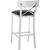 image:imageSafavieh American Homes Collection Zoey Black Stainless Steel Cross Back 39inch Bar StoolBlack