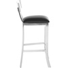 image:imageSafavieh American Homes Collection Zoey Black Stainless Steel Cross Back 39inch Bar StoolBlack