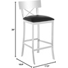 image:imageSafavieh American Homes Collection Zoey Black Stainless Steel Cross Back 39inch Bar StoolBlack