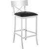 image:imageSafavieh American Homes Collection Zoey Black Stainless Steel Cross Back 39inch Bar StoolBlack