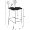 image:imageSafavieh American Homes Collection Zoey Black Stainless Steel Cross Back 39inch Bar StoolBlack