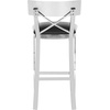 image:imageSafavieh American Homes Collection Zoey Black Stainless Steel Cross Back 39inch Bar StoolBlack
