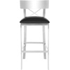 image:imageSafavieh American Homes Collection Zoey Black Stainless Steel Cross Back 39inch Bar StoolBlack