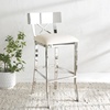 image:imageSafavieh American Homes Collection Zoey Black Stainless Steel Cross Back 39inch Bar StoolWhite