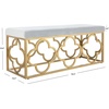 image:imageSafavieh Home Fleur 45inch Glam Grey Velvet and Gold Rectangle BenchGrey  Gold