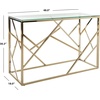 image:imageSafavieh Home Namiko Glam Tempered Glass and Brass Console Table