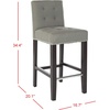 image:imageSafavieh Mercer Collection Thompson Cream Leather 258inch Counter Stoolgrey