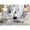 image:imageSafavieh Outdoor Collection Rendi Natural and Beige Relax Chair with PillowGrey  Beige