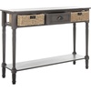 image:imageSAFAVIEH American Homes Collection Winifred Grey Wicker Console Table with StorageGrey