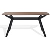 image:imageSAFAVIEH Couture Collection  Divya Walnut amp Black Rectangle Wood Dining Table Modern TwoTone Design Seats up to 6 SFV6711AWalnutBlack