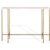 image:imageSAFAVIEH Couture Collection  Giorgi Brass amp White Marble Top Console Table Slim Modern Design Elegant Entryway Accent SFV9549ABrassWhite