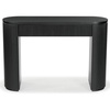 image:imageSAFAVIEH Couture Collection Rikki Walnut Brown Fluted Oval Top 1Drawer Console TableBlack