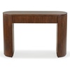 image:imageSAFAVIEH Couture Collection Rikki Walnut Brown Fluted Oval Top 1Drawer Console TableWalnut