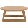 image:imageSAFAVIEH Couture Outdoor Patio Furniture Collection  Gale Teak Solid Wood Round Slatted Top Coffee Table CPT2012ANatural