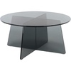 image:imageSAFAVIEH Furniture  Latika Round Coffee Table  Grey Tinted Tempered Glass  Fully Assembled Modern Minimalist Living Room Accent Table 315 W x 315 D x 15 H COF7306AGreyTint