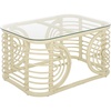 image:imageSAFAVIEH Furniture  Lidiya Coffee Table  White Rattan with Glass Top  Boho Coastal Living Room Accent Table Fully Assembled 307 W x 228 D x 159 H COF9900AWhiteGlass