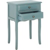 image:imageSAFAVIEH Furniture  Lori 2Drawer End Table  Red Maple  Solid Wood  Farmhouse Classic Design  Ideal for Living Room Entryway Home Office 181 W x 13 D x 268 H  Fully Assembled AMH6576CPale Blue  White Smoke
