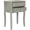 image:imageSAFAVIEH Furniture  Lori 2Drawer End Table  Red Maple  Solid Wood  Farmhouse Classic Design  Ideal for Living Room Entryway Home Office 181 W x 13 D x 268 H  Fully Assembled AMH6576CAsh Grey