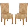 image:imageSAFAVIEH Furniture  Luz Dining Chair Set of 2  Coastal Design  Natural amp Honey Pine Solid Wood  Ideal for Dining Room Kitchen 185 Seat Height SEA8016BSET2NaturalHoney