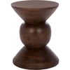 image:imageSAFAVIEH Home Collection  Pascual Solid Wood Accent Table with Walnut Finish Sculptural Modern Side Table Fully Assembled ACC3258AWalnut