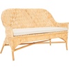 image:imageSAFAVIEH Home Collection Chorus Coastal NaturalWhite Cushion Woven Sofa Bench Fully Assembled