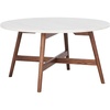 image:imageSAFAVIEH Home Collection Maja MarbleWalnut Brown Round Coffee Table