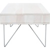 image:imageSAFAVIEH Home Collection Raveena MidCentury White Wash and Brass Hairpin Leg Coffee TableWhite Washed  Silver