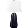 image:imageSAFAVIEH Lighting Collection Jude Navy Blue Ceramic 26inch Table Lamp LED Bulb Included