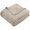 image:imageSAFAVIEH Petal Knit Throw Blanket Palewisper