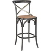 image:imageSafavieh American Homes Collection Eleanor Weathered Oak 307inch Bar StoolBlack