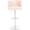 image:imageSafavieh Couture Zayna Glam Light Grey Velvet 26835 Adjustable Bar Stool Barstool GrayLight Pink