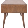 image:imageSafavieh Home Collection Mozart MidCentury Distressed Grey 2Drawer Rectangle Coffee TableBrown