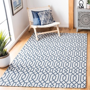 image:imageMartha Stewart x SAFAVIEH Area Rug Collection  4 x 6 Blue amp Grey Cotton Ideal for Living Room Foyer Bedroom Accent Space MSR421M