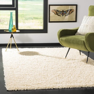 image:imageSAFAVIEH Area Rug 6x9  Athens Shag Collection Pink NonShedding amp Easy to Clean Ideal for Living Room Bedroom Dining Space SGA119PIvory