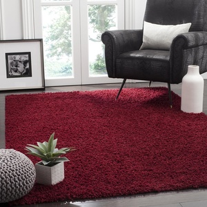 image:imageSAFAVIEH Area Rug 6x9  Athens Shag Collection Pink NonShedding amp Easy to Clean Ideal for Living Room Bedroom Dining Space SGA119PRed