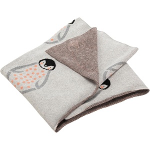 image:imageSAFAVIEH Baby Collection Ozzie Penguin Grey and Coral 32 x 40 Cotton Throw Blanket