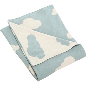 image:imageSAFAVIEH Baby Collection Skye Cloud Blue and White 32 x 40 Cotton Throw Blanket