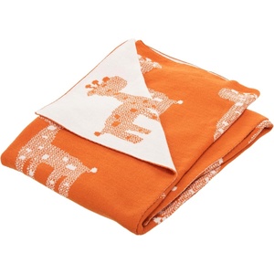 image:imageSAFAVIEH Baby Collection Titan Giraffe Orange and Natural 32 x 40 Cotton Throw Blanket