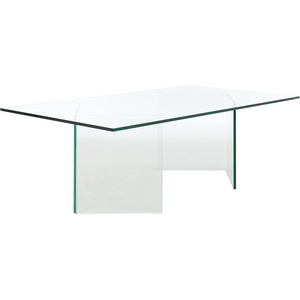image:imageSAFAVIEH Bedwyr Temp Glass COF7305 Coffee Table 47 W x 28 D x 16 H Clear