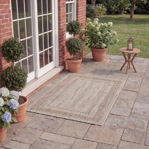 image:imageSAFAVIEH Courtyard Collection 2 x 37 BeigeBlack CY8477 Indoor Outdoor Waterproof Easy Cleaning Patio Backyard Mudroom Accent RugBeigeBrown